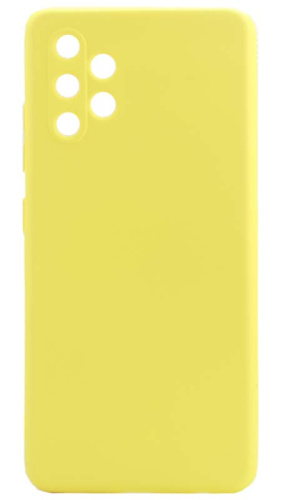 Силиконовый чехол Soft Touch для Samsung Galaxy A32/A325 с защитой камеры желтый