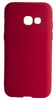 Силиконовый чехол для Samsung Galaxy A520/A5 (2017) матовый красный