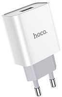 СЗУ 1 USB Hoco, C81A, 2100mA, 5V, пластик белый