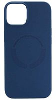 Силиконовый чехол для Soft Touch Apple iPhone 14 MagSafe синий
