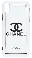 Силиконовый чехол для Apple iPhone X/XS Chanel White