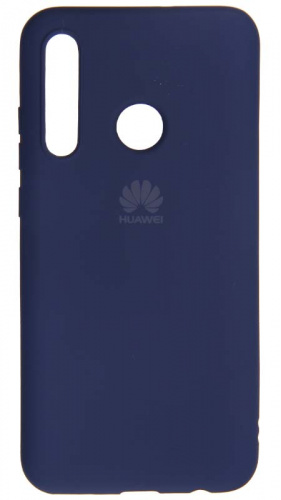 Силиконовый чехол для Huawei Honor 10i с лого синий
