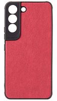 Силиконовый чехол для Samsung Galaxy S22 с защитой камеры кожа красный