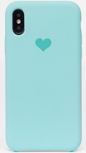 Задняя накладка Soft Touch Love для Apple iPhone X/XS мятный