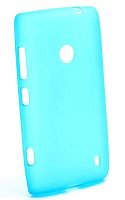 Силикон Nokia Lumia 520/525 матовый голубой