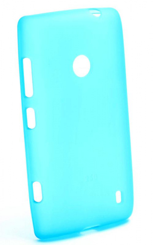 Силикон Nokia Lumia 520/525 матовый голубой