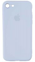 Силиконовый чехол Soft Touch для Apple iPhone 7/8 с лого бледно-голубой