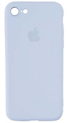 Силиконовый чехол Soft Touch для Apple iPhone 7/8 с лого бледно-голубой