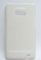 Накладка для Samsung i9100 Galaxy SII перфорированная белая