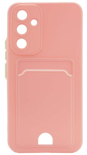 Силиконовый чехол для Samsung Galaxy A54/A546 с кардхолдером розовый