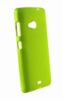 Силиконовый чехол Nokia Lumia 535 глянцевый зелёный