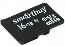 16GB карта памяти MicroSDHC class10 Smart Buy (без адаптеров)