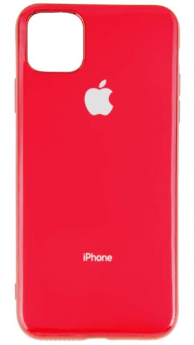 Силиконовый чехол для Apple iPhone 11 Pro Max яблоко глянцевый красный