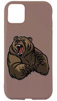 Силиконовый чехол для Apple iPhone 11 злой медведь