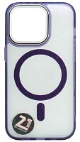 Силиконовый чехол для Apple iPhone 14 Pro MagSafe с комплектом линз фиолетовый