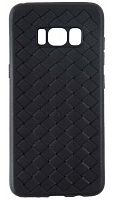 Силиконовый чехол для Samsung Galaxy S8/G950 плетеный чёрный
