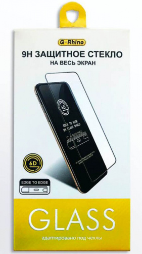 Противоударное стекло для Apple iPhone XR/11 G-Rhino 6D черный