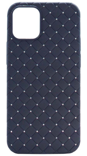 Силиконовый чехол Bottega для Apple iPhone 12 mini плетеный синий