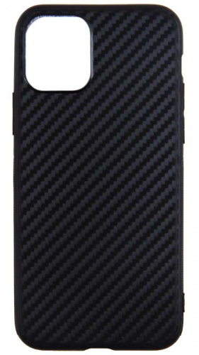 Силиконовый чехол для Apple iPhone 11 Pro карбон черный