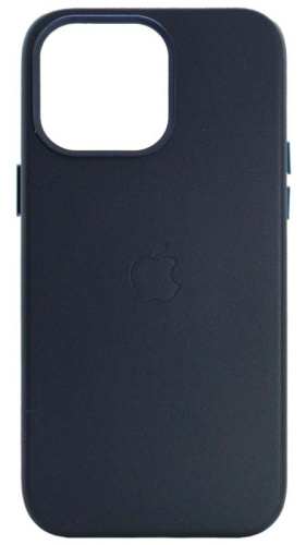 Силиконовый чехол MagSafe для Apple iPhone 14 Pro Max кожа темно-синий