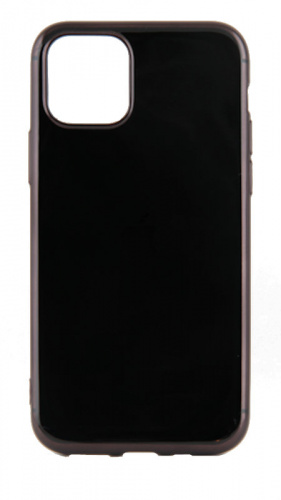 Силиконовый чехол для Apple iPhone 11 Pro глянцевый с окантовкой черный