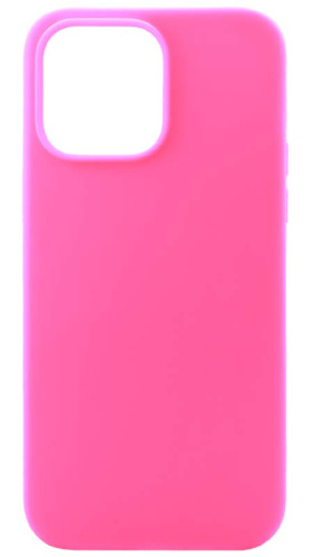 Силиконовый чехол Soft Touch для Apple iPhone 14 Pro Max без лого неоновый розовый
