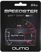 Накопитель QUMO 64GB SPEEDSTER 3.0 BLACK, цвет корпуса черный