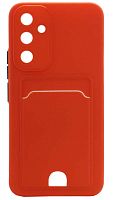 Силиконовый чехол для Samsung Galaxy A54/A546 с кардхолдером красный