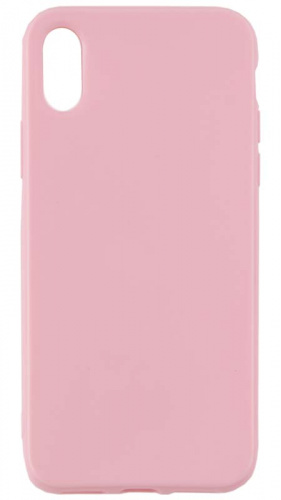 Силиконовый чехол для Apple iPhone X/XS глянцевый розовый