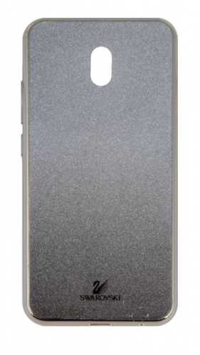 Силиконовый чехол Swarovski для Xiaomi Redmi 8A серебряный