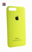 Силиконовый чехол для Apple iPhone 7 Plus/8 Plus с яблоком желтый