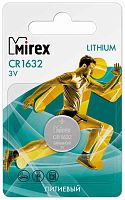 Батарейка MIREX CR1632-1BL Lithium 3В 1 шт в блистере