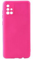 Силиконовый чехол Soft Touch для Samsung Galaxy A71/A715 неоновый розовый