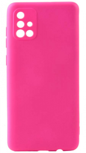 Силиконовый чехол Soft Touch для Samsung Galaxy A71/A715 неоновый розовый