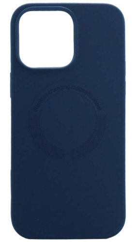 Силиконовый чехол для Soft Touch Apple iPhone 14 Pro Max MagSafe синий