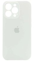 Силиконовый чехол Soft Touch для Apple iPhone 13 Pro с защитой камеры лого белый
