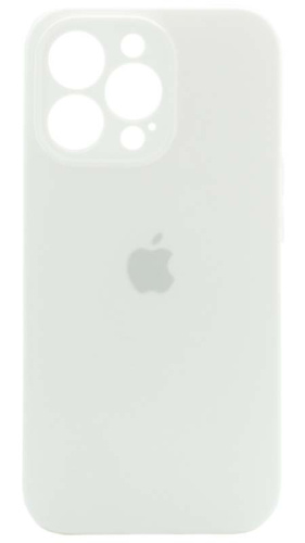 Силиконовый чехол Soft Touch для Apple iPhone 13 Pro с защитой камеры лого белый