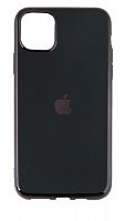 Силиконовый чехол для Apple iPhone 11 Pro Max глянцевый с окантовкой черный