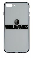 Силиконовый чехол для Apple iPhone 7 Plus/8 Plus стеклянный World of tanks