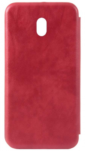 Чехол-книга OPEN COLOR для Xiaomi Redmi 8A с прострочкой красный фото 2