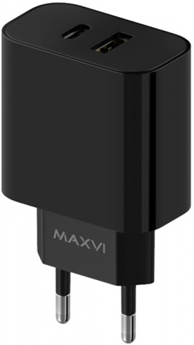 СЗУ Maxvi CHL-602PD 6A USB+Type-C QC 3.0 черный