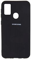 Силиконовый чехол для Samsung Galaxy M21/M215 с лого черный
