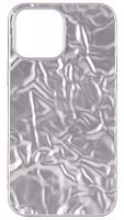 Силиконовый чехол для Apple iPhone 13 Pro Max мятый серебро
