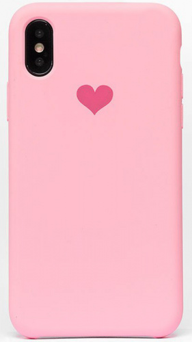 Задняя накладка Soft Touch Love для Apple iPhone X/XS розовый