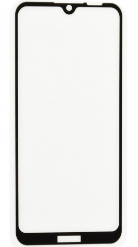 Противоударное стекло для Huawei Honor 8A/Y6 (2019) с полной проклейкой 5d чёрный