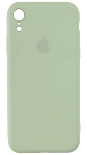 Силиконовый чехол Soft Touch для Apple iPhone XR с лого салатовый