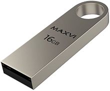 16GB флэш драйв Maxvi metallic серебро (FD16GBUSB20C10MK)