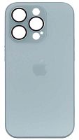 Силиконовый чехол для Apple iPhone 14 Pro Max AG Glass матовое стекло голубой