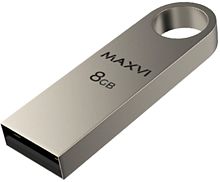 USB флеш-накопитель Maxvi MK 8GB metallic silver (FD8GBUSB20C10MK)