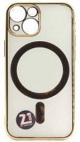 Силиконовый чехол Anyland для Apple iPhone 13 mini magsafe золотой
